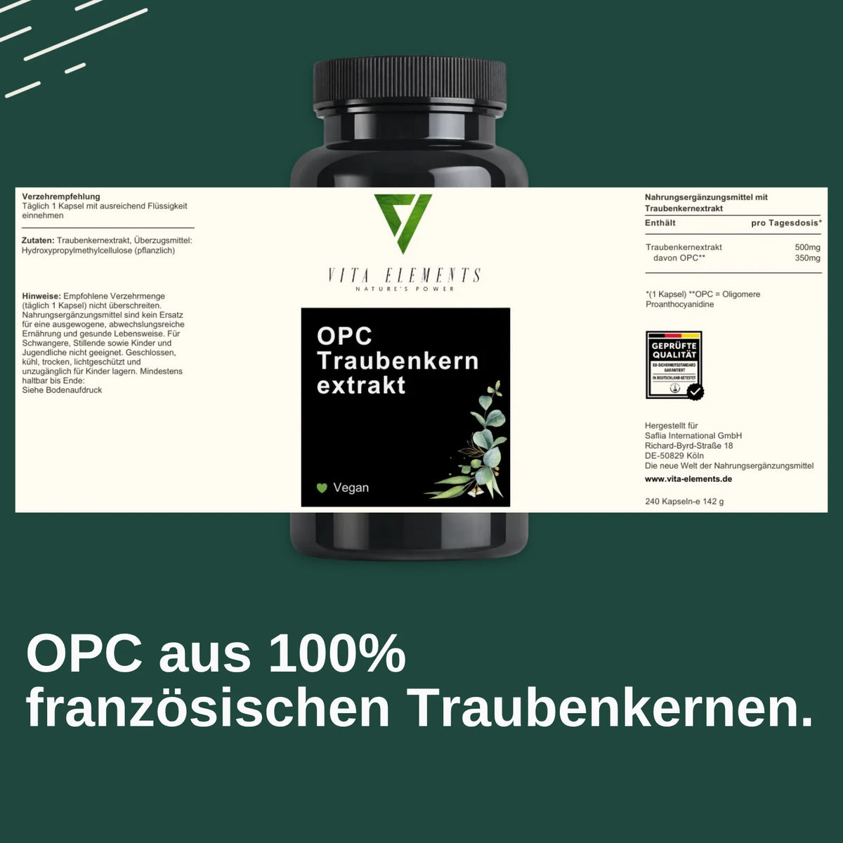 Opc Grape Seed Extract Capsules